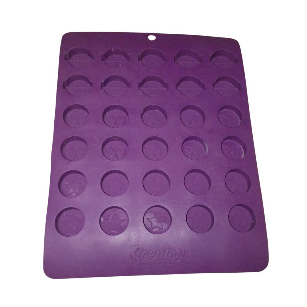 Scentsy Consultant Silicone Sample Molds Wax Melting Butterflies & Stars Purple